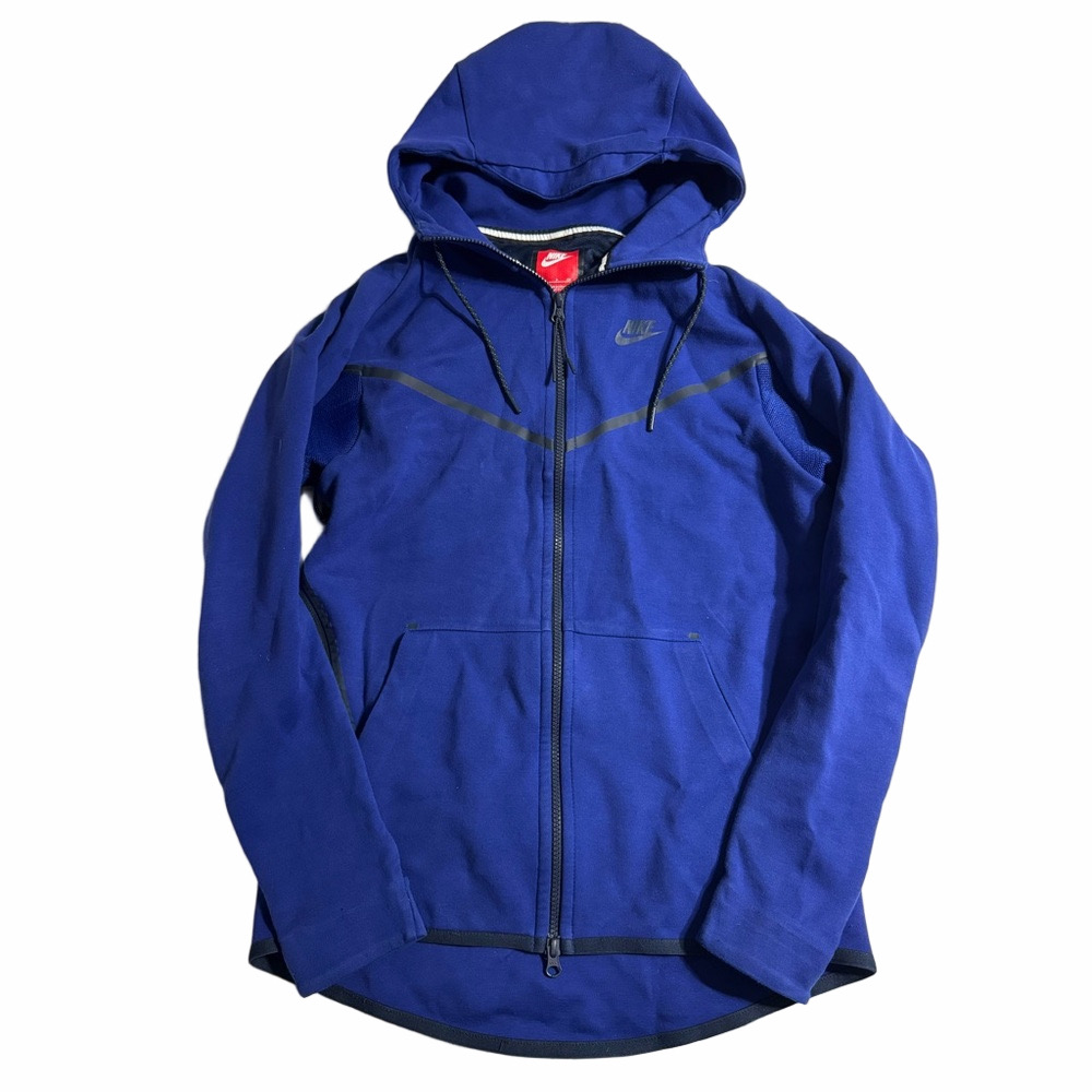 Nike Tech Fleece Men Small Deep Blue Performance Activewear Jacket Hoodie Coat